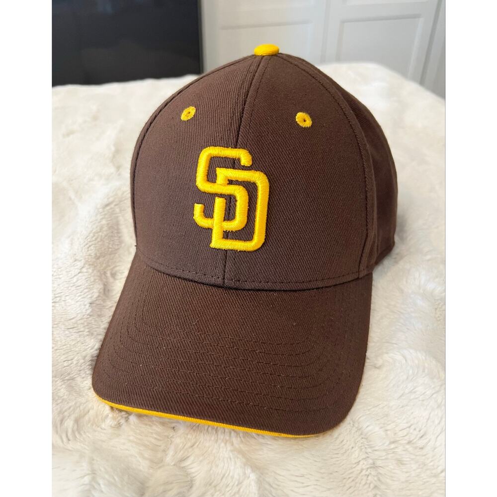New SD San Diego PADRES Kids Youth Baseball Hat Cap OS Brown Fan Favorite MLB - Picture 2 of 7